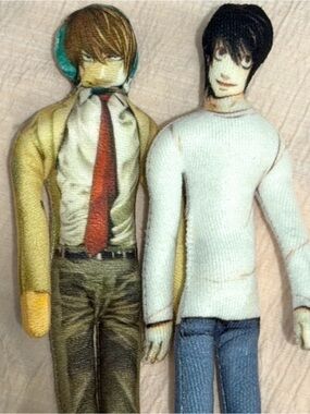 Anime Death Note L Lawliet and Light Yagami Plush Skeleton Doll